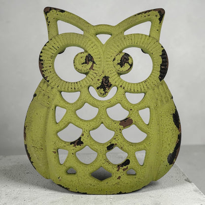 Rustic Owl Kitchen Pot Trivet – Handmade Collectible