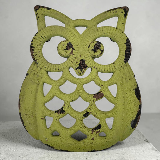 Rustic Owl Kitchen Pot Trivet – Handmade Collectible