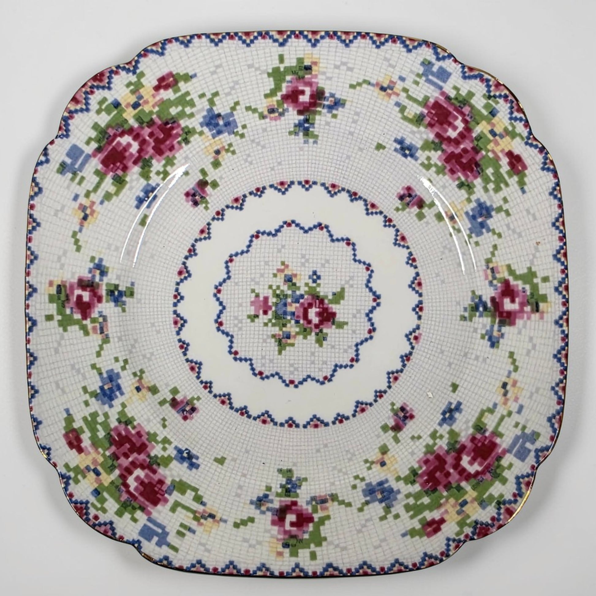 Antique Royal Albert Petit Point Dessert Plates
