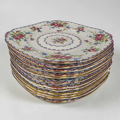 Antique Royal Albert Petit Point Dessert Plates