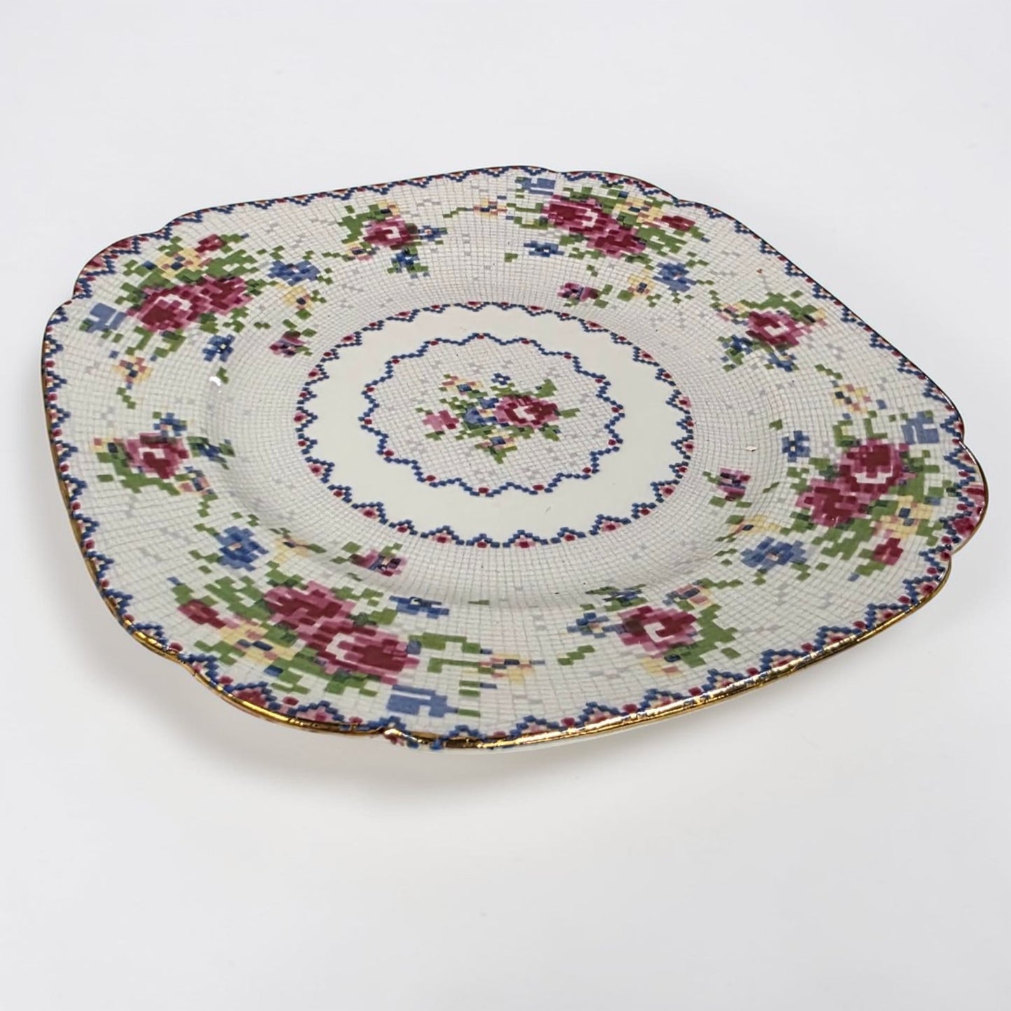 Antique Royal Albert Petit Point Dessert Plates