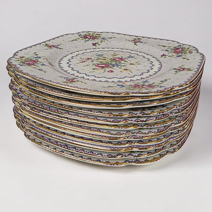Antique Royal Albert Petit Point Square Plates