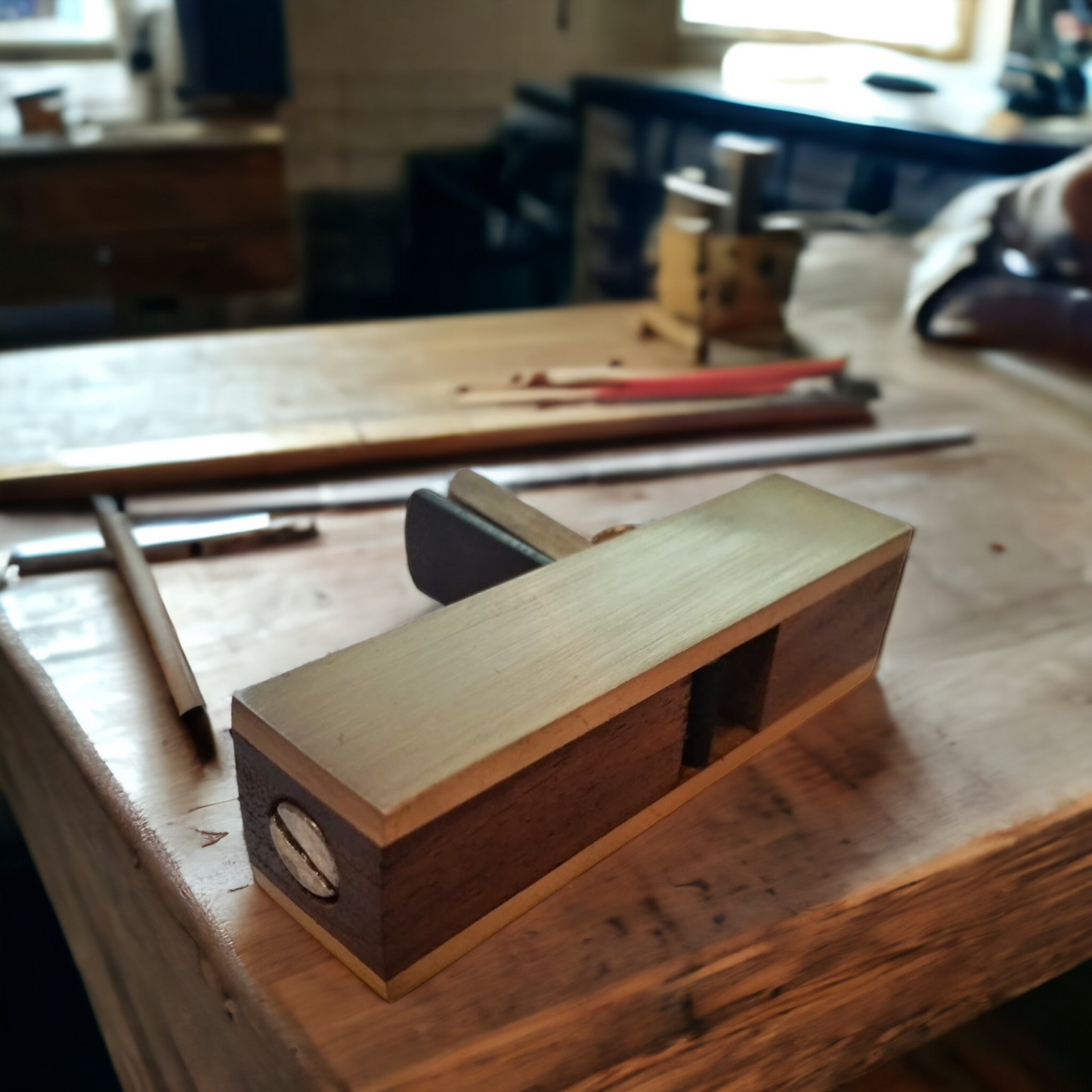 Instrument Makers Wood Plane Brass & Rosewood Violin Plane