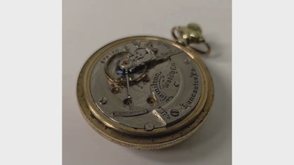 Hamilton Railroad Grade Pocket Watch Gold Filled Lever Set 17 Jewel Montgomery Dial