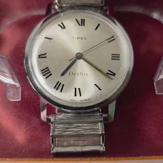 Vintage 1960s Timex Electric Backwind Watch – West Germany, Original Case