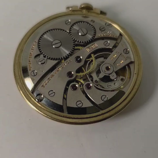 Bulova 17AH Pocket Watch 17 Jewels Gold Filled WWII Presentation O’Keefe’s Brewing 1943