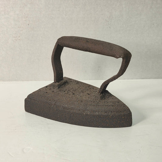 Primitive blacksmith-made clothes iron, early 1800s, authentic patina