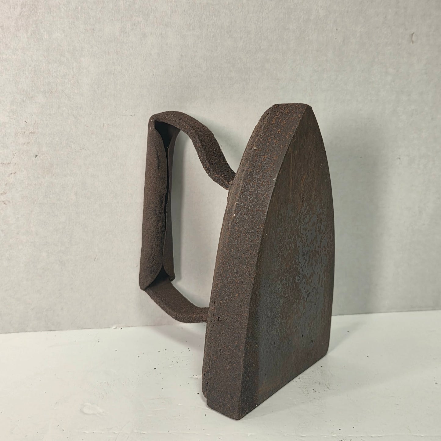 Primitive blacksmith-made clothes iron, early 1800s, authentic patina