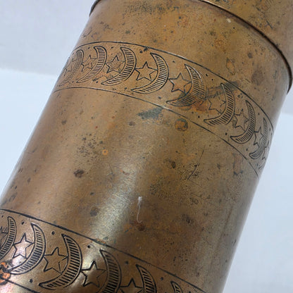 Nine-inch primitive antique hand-crank pepper grinder
