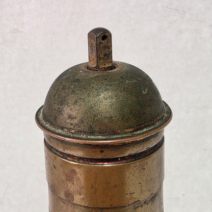 Nine-inch primitive antique hand-crank pepper grinder