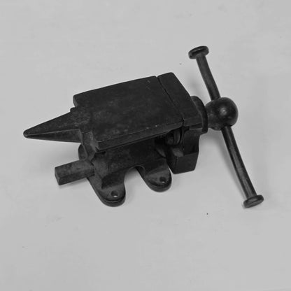 Antique Miniature Jeweler's Vise with Built-In Anvil – Primitive Bench Vise - Wainfleet Trading Post
