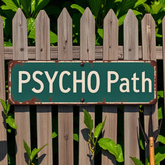 Rustic Psycho Path Street Sign – Handmade Metal Sign