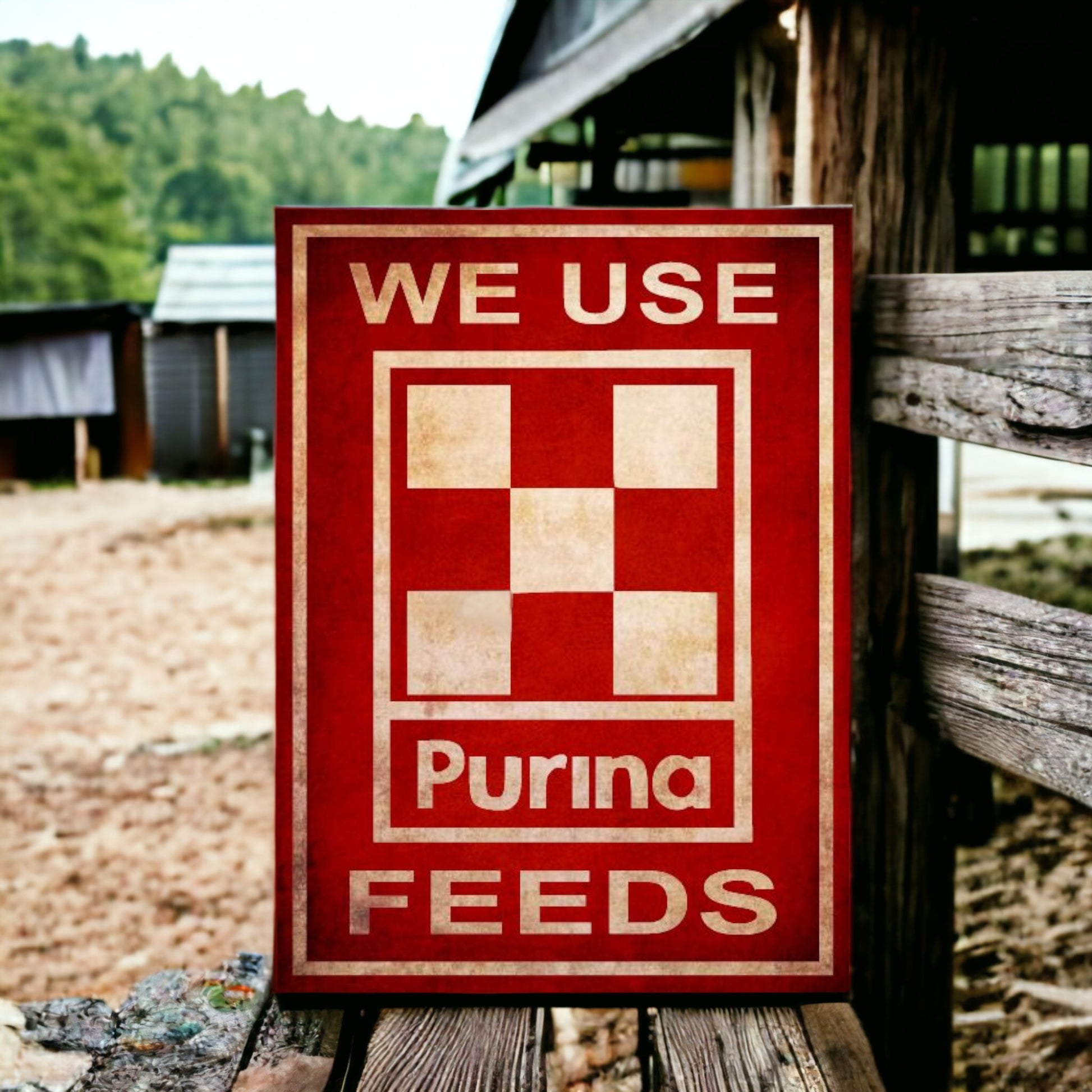 Purina Feeds Sign - Rustic Styled Farm Decor