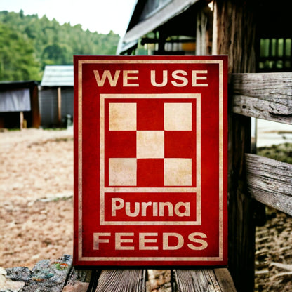 Purina Feeds Sign - Rustic Styled Farm Decor