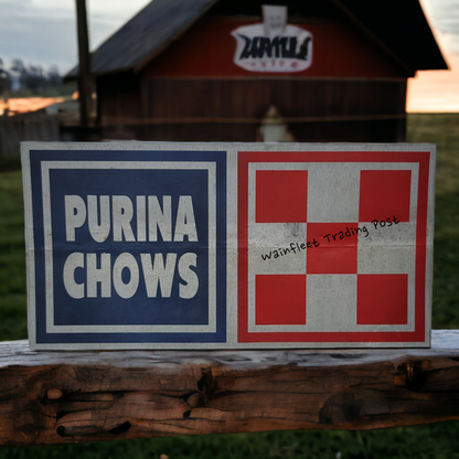Purina Chows Sign Rustic Metal Farm Sign 