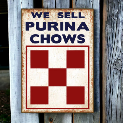rustic purina sign 