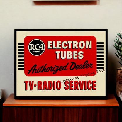 RCA Electron Radio Tubes Dealer Sign