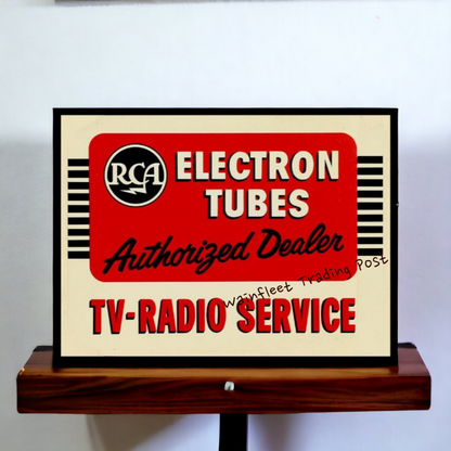 RCA Electron Radio Tubes Dealer Sign