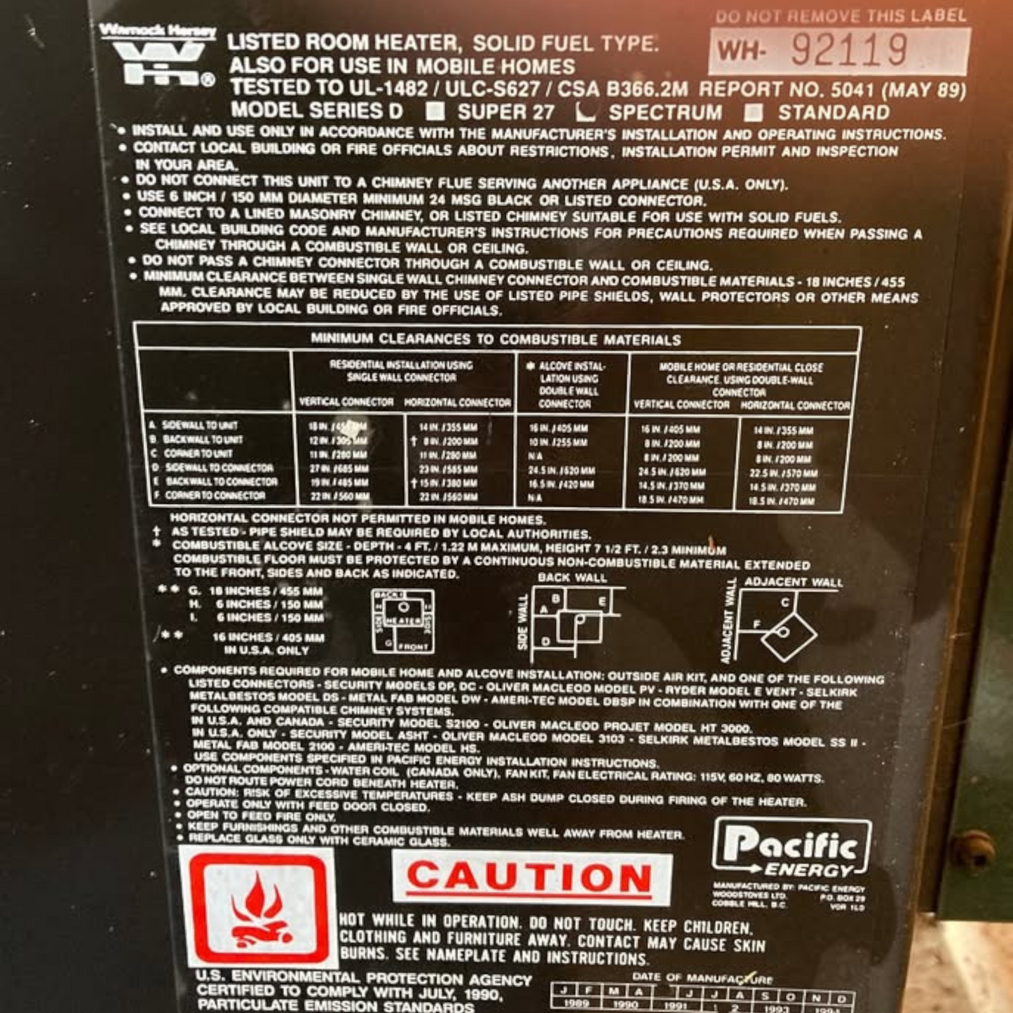 Pacific Energy Spectrum – Green Enamel, Refurbished & Ready for Winter