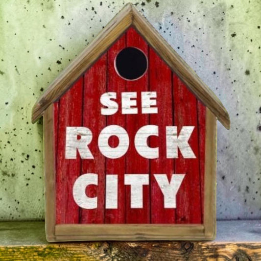 Rustic Handmade Birdhouse | Americana Style Sea Rock City Inspired
