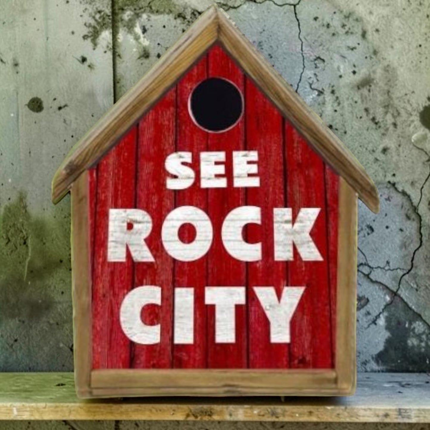 Rustic Handmade Birdhouse | Americana Style Sea Rock City Inspired