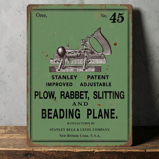Stanley workshop wall sign
