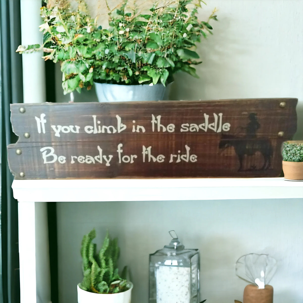 Cowboy Sign Posts Rustic Wooden Cowboy Sign Horse Lovers Gift – Wainfleet Trading Post