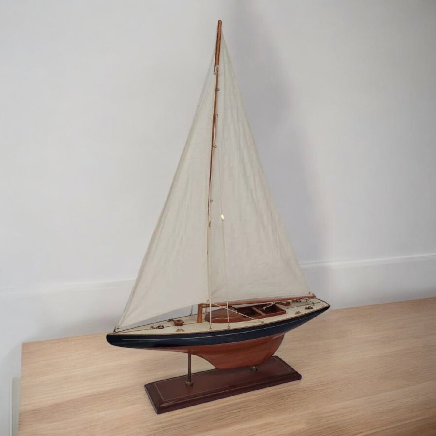 Model Sailboat Blue Nose Nautical Decor