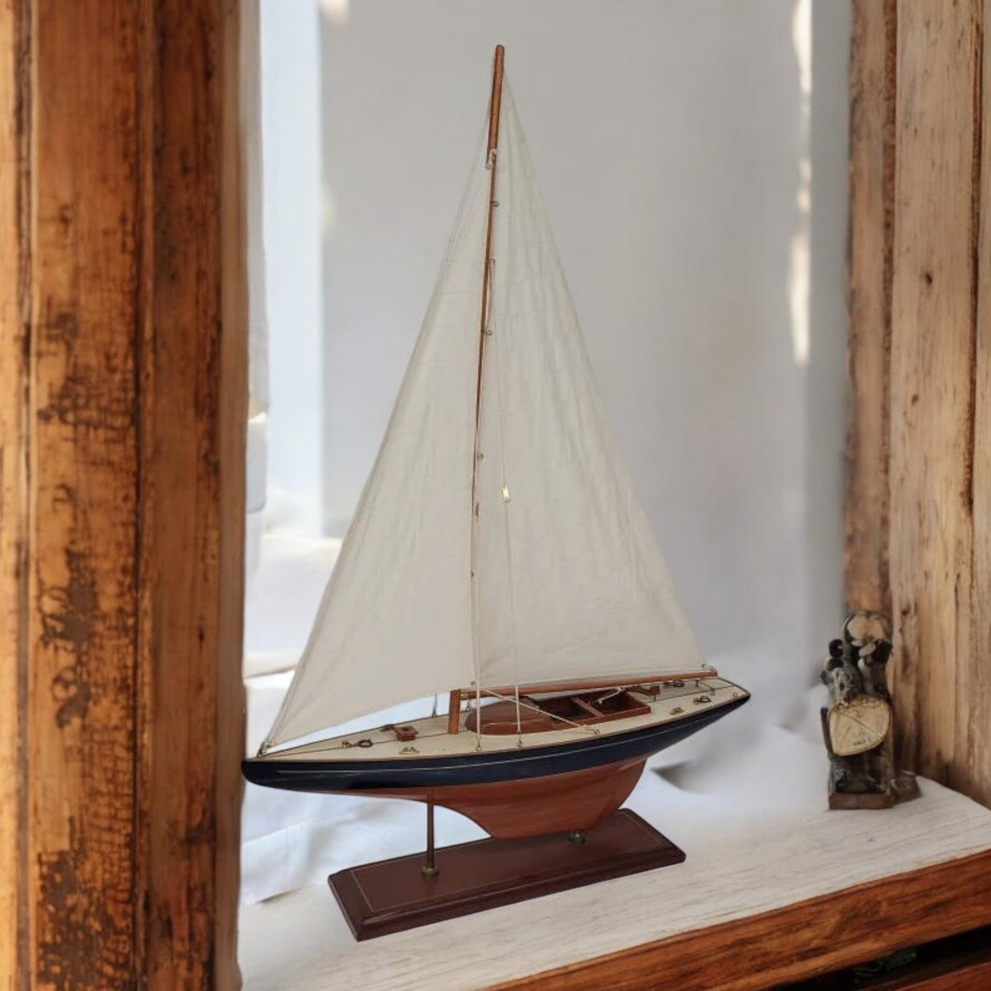 Model Sailboat Blue Nose Nautical Decor