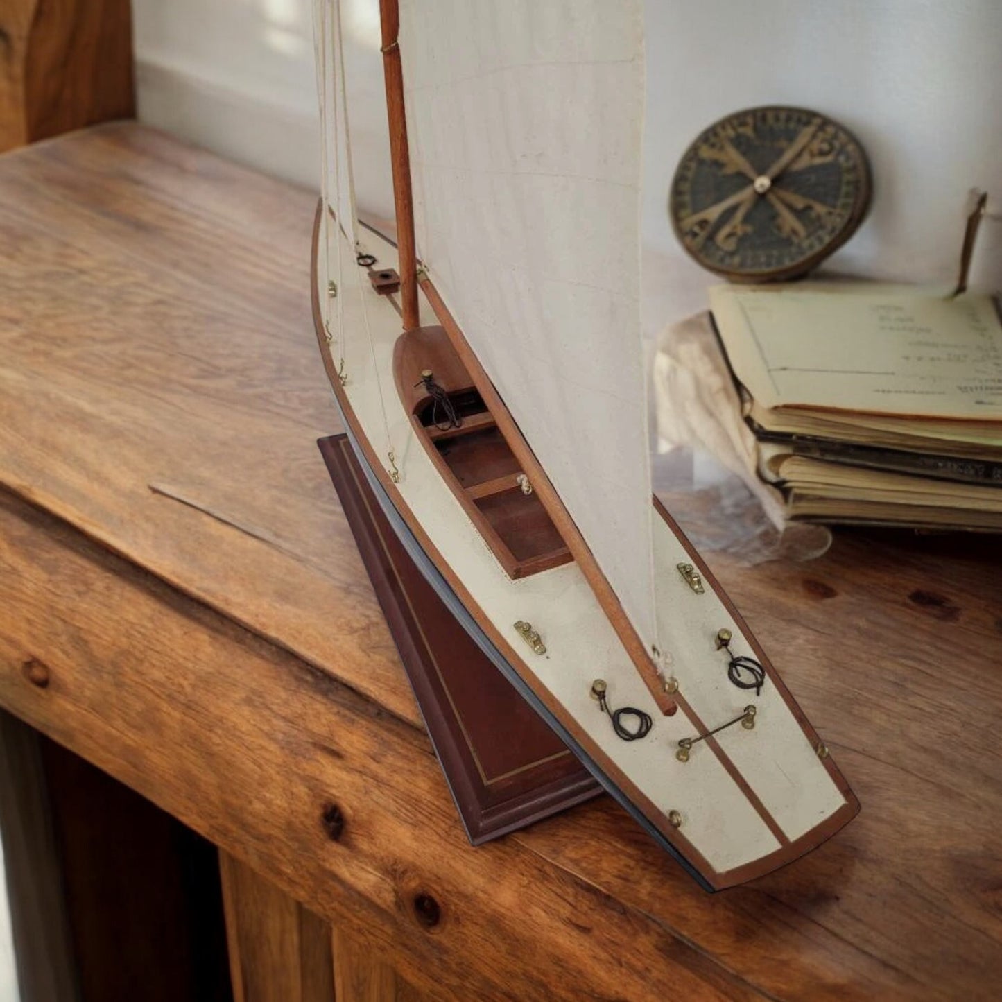 Model Sailboat Blue Nose Nautical Decor