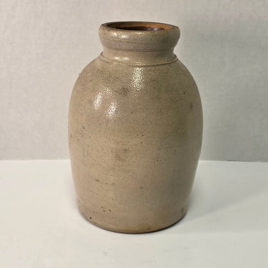Primitive Salt Glaze Crock 8.5”