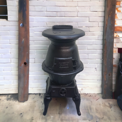 Vintage Sears Roebuck pot bellied Wood Stove Cast Iron
