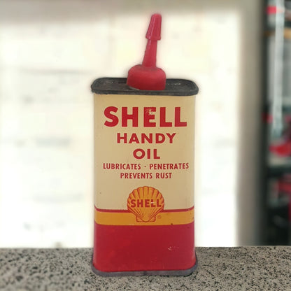 Antique Shell Handy Oil Can Houshold Oiler