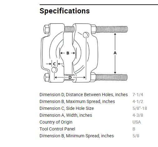 Snap On CJ 951 Bearing Splitter