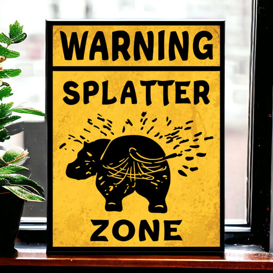 splatter zone sign 
