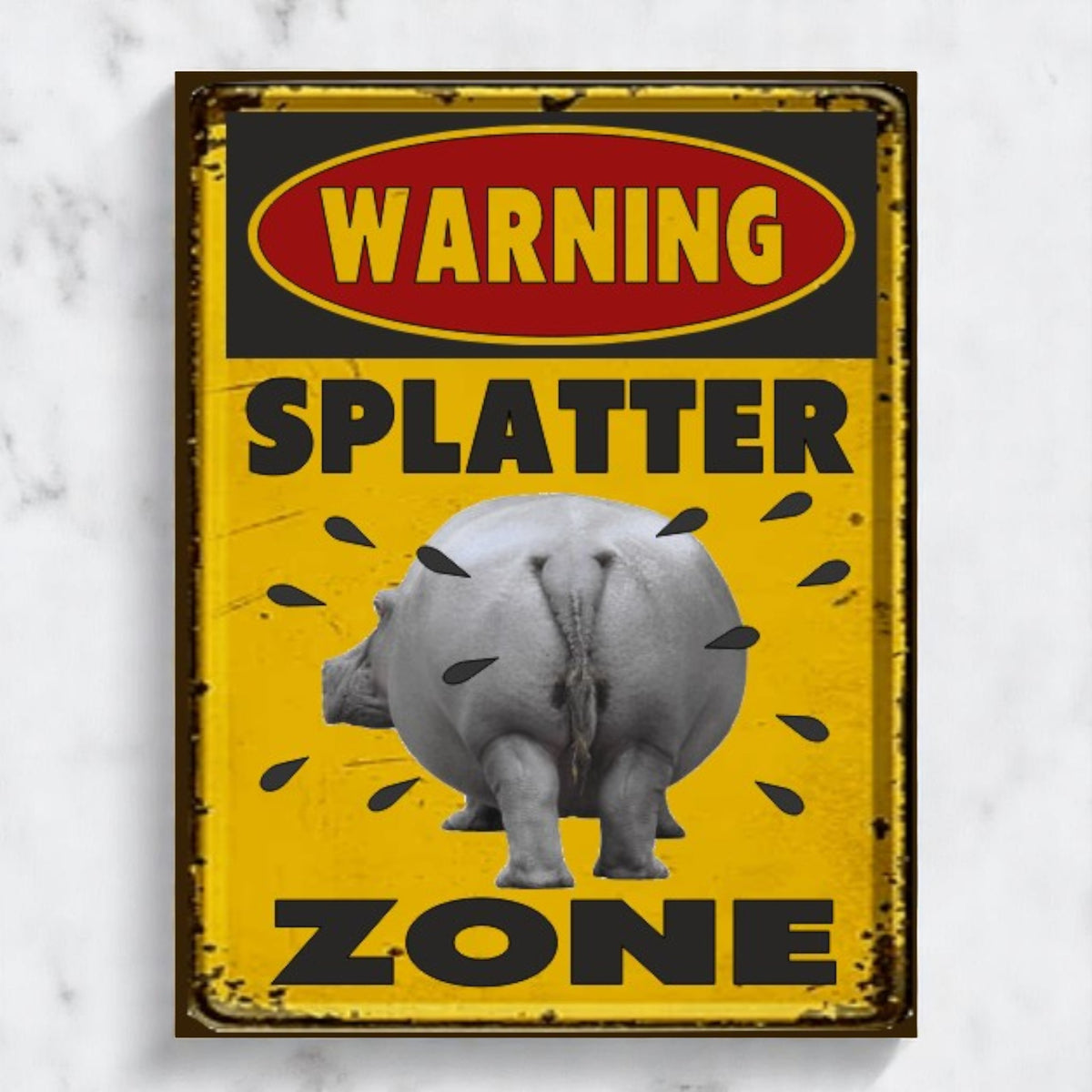 Warning Splatter Zone Metal Sign – Handmade in Two Sizes – Wainfleet ...