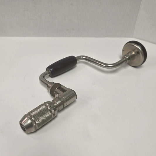 Vintage Stanley No. 923 ratcheting bit brace made by Stanley Canada.
