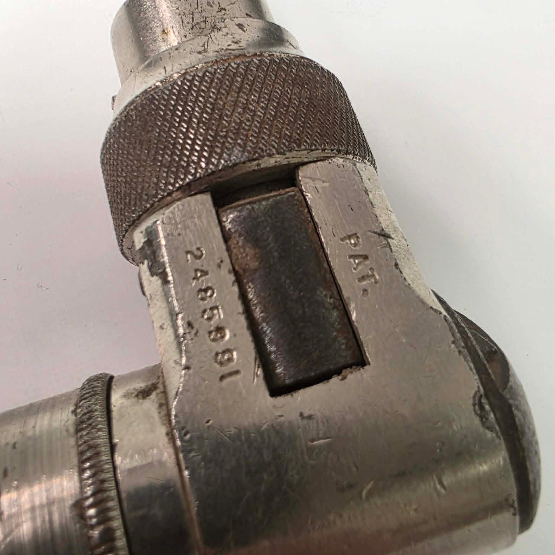 Vintage Stanley No. 923 ratcheting bit brace made by Stanley Canada.
