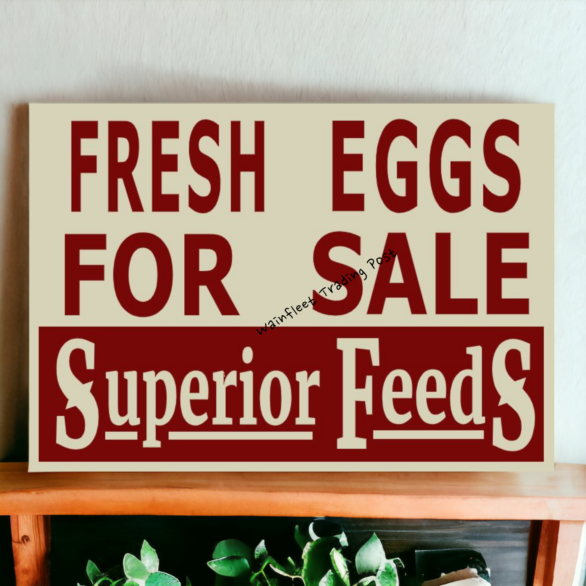 fresh eggs sign 