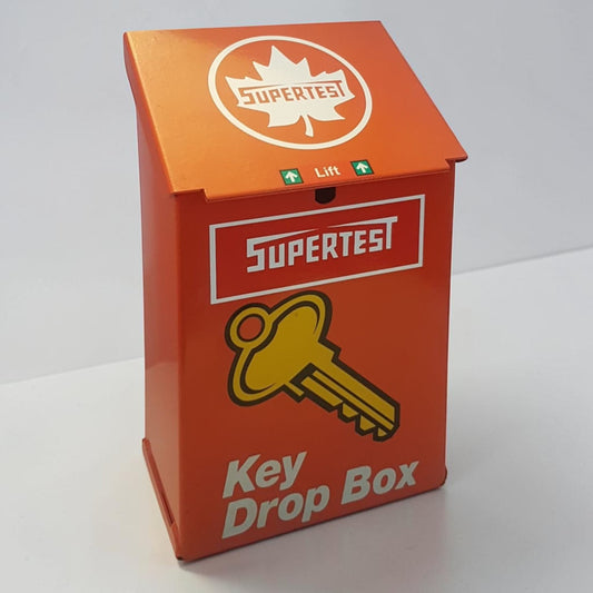 Vintage SuperTest Night Key Drop Box Heavy Duty 14 Gauge Metal