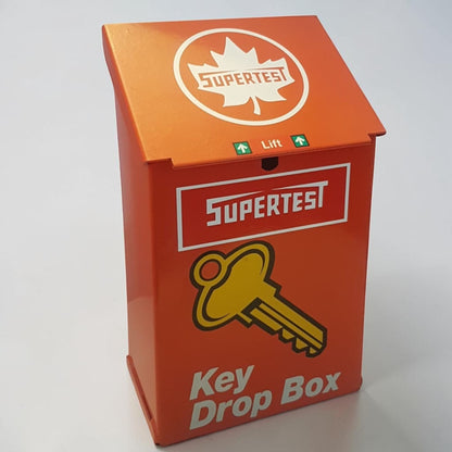 Vintage SuperTest Night Key Drop Box Heavy Duty 14 Gauge Metal
