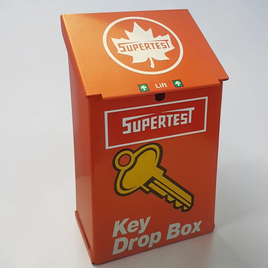 Vintage SuperTest Night Key Drop Box Heavy Duty 14 Gauge Metal