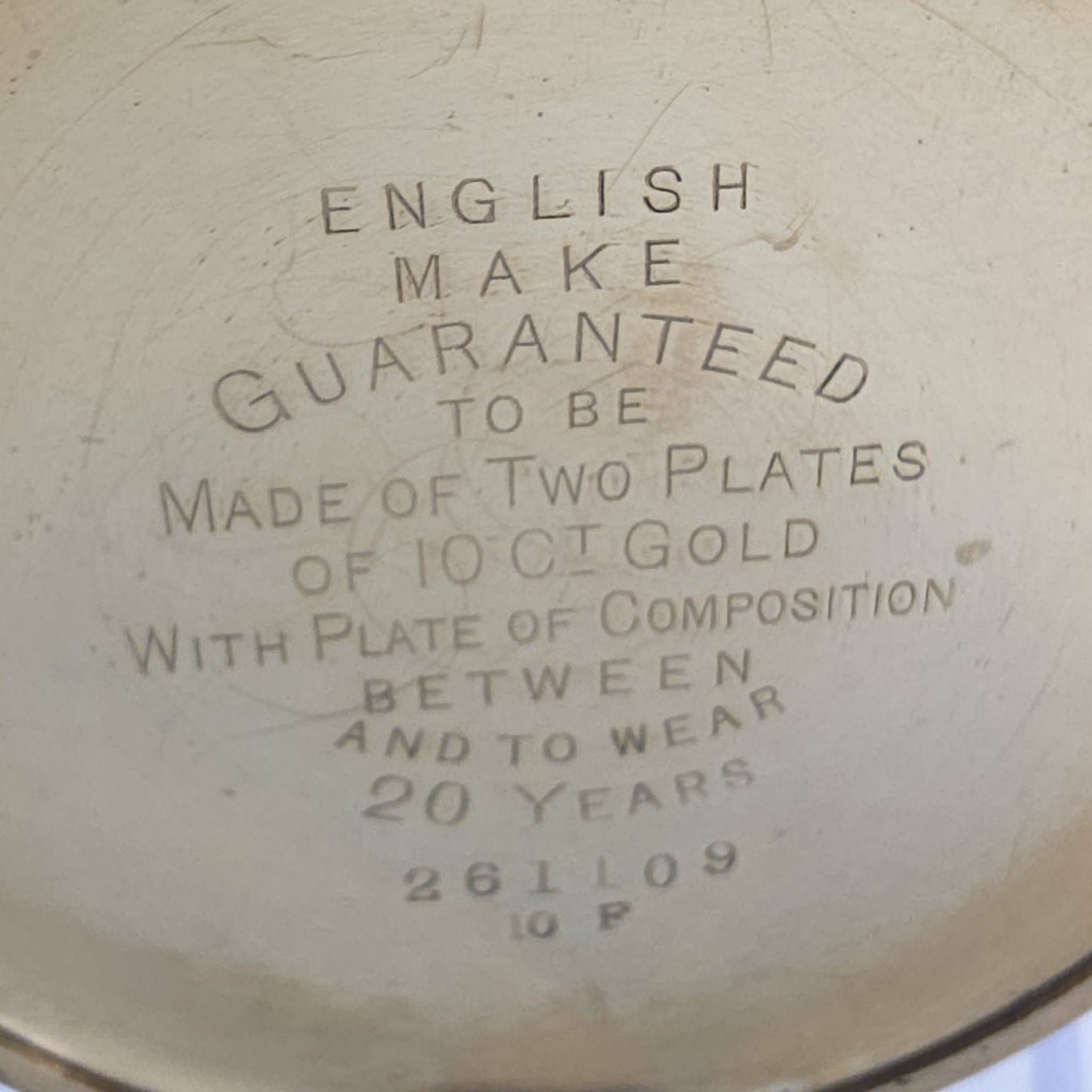 Swiss Full Hunter Pocket Watch Gold Plate Dennison Case Alfred Bruce 1910 