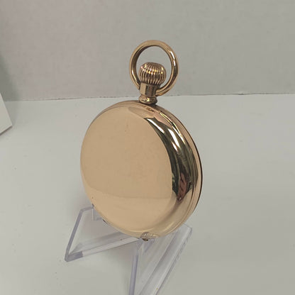 Swiss Full Hunter Pocket Watch Gold Plate Dennison Case Alfred Bruce 1910 
