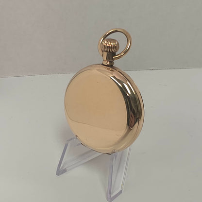 Swiss Full Hunter Pocket Watch Gold Plate Dennison Case Alfred Bruce 1910 