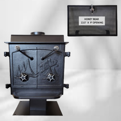Teddy Bear Fisher Wood Stove Top Vent
