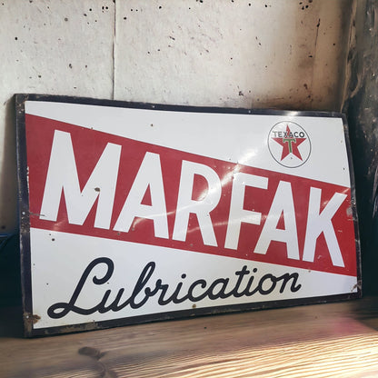 Large Texaco Marfak Porcelain Sign