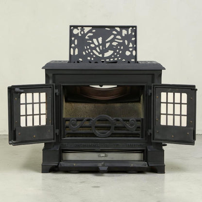 Coalbrookdale Darby cast iron wood and coal stove with glass doors