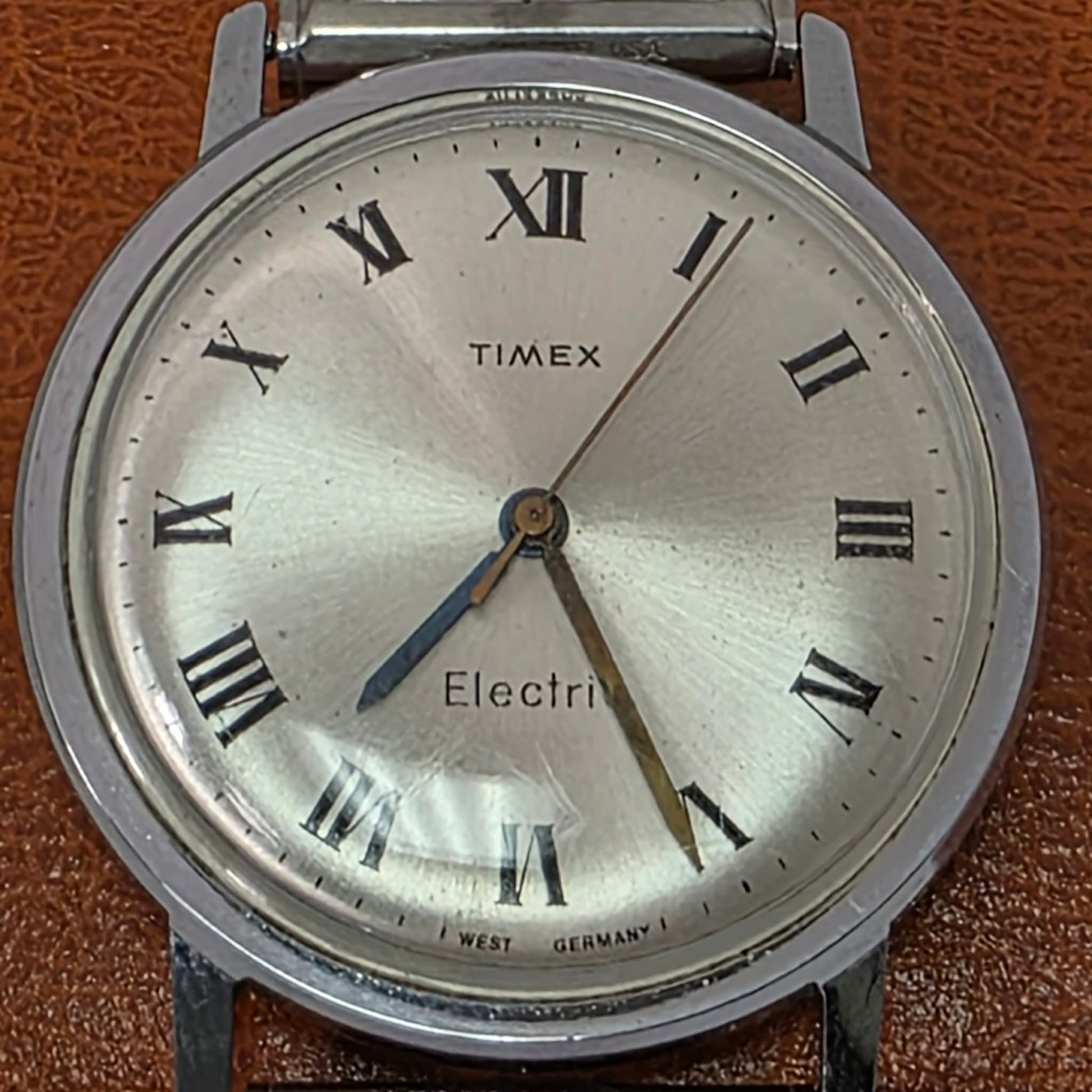Vintage 1960s Timex Electric Backwind Watch – West Germany, Original Case