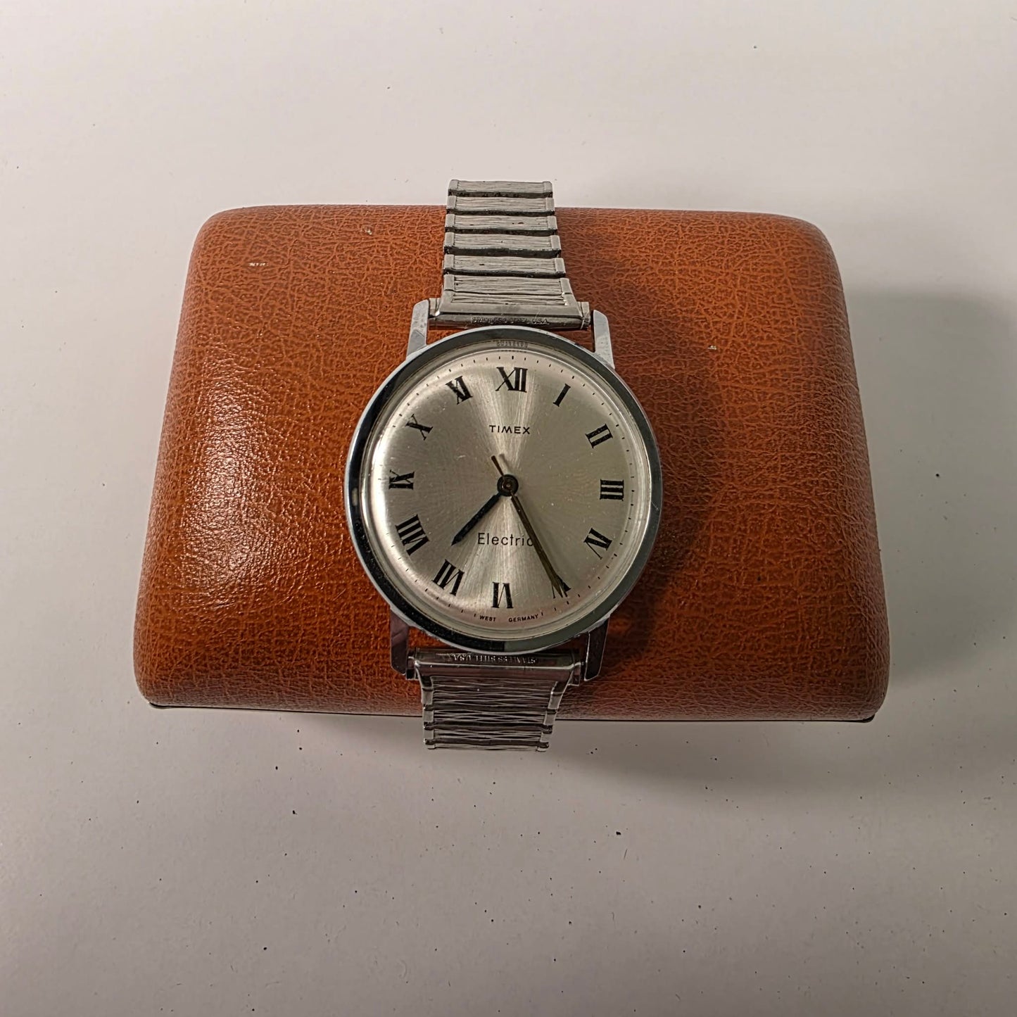 Vintage 1960s Timex Electric Backwind Watch – West Germany, Original Case